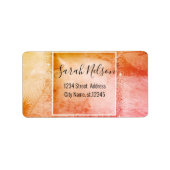 Modern Oranje reserveetiket Etiket (Voorkant)