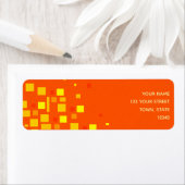 Modern Oranje retouradres Etiket (Insitu)