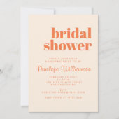 Modern Oranje Retro Bold Typografie Vrijgezellenfe Kaart (Voorkant)