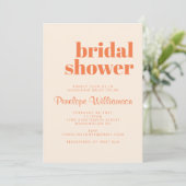 Modern Oranje Retro Bold Typografie Vrijgezellenfe Kaart (Staand voorkant)