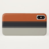 Modern Oranje rood zilver grijs stripe patroon Case-Mate iPhone Case (Achterkant (horizontaal))
