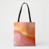 Modern Oranje Roze en Goud- Tote Bag (Voorkant)