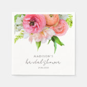 Modern Oranje Roze Vrijgezellenfeest Servet (Voorkant)