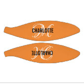 Modern oranje script monogram naam basketbal (Panelen)