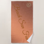 Modern Oranje Strandlaken (Voorkant)