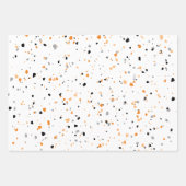 Modern Oranje Terrazzo Pattern Inpakpapier Vel (Voorkant 3)