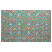 Modern Oranje Turquoise Ethnic Mosaic Pattern Stof (Fat Quarter)