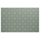 Modern Oranje Turquoise Ethnic Mosaic Pattern Stof (Fat Quarter)