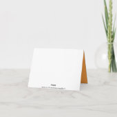 Modern Oranje White Wedding Monogram Namen Notitiekaartje (Achterkant)