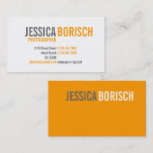 Modern Oranje wit grijs Visitekaartje (Voorkant / Achterkant)