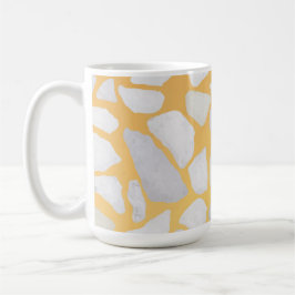 Modern Oranje Wit Terrazzo Patroon Koffiemok