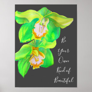 Modern Orchid inspirerend quote Poster