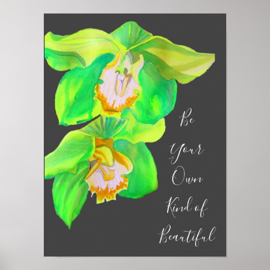 Modern Orchid inspirerend quote Poster (Voorkant)