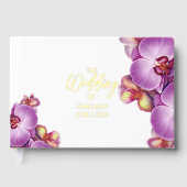 Modern Orchid Wedding Folie gastenboek (Voorkant)