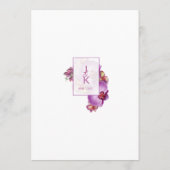 Modern Orchidee Wedding Menu (Achterkant)