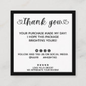 Modern order maakte mijn dag dank u vierkante visitekaartje (Voorkant)