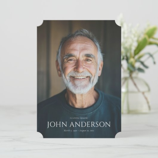 Modern Order of Service Memorial-programma Kaart (Staand voorkant)