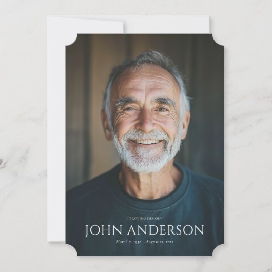 Modern Order of Service Memorial-programma Kaart (Voorkant)