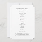 Modern Order of Service Memorial-programma Kaart (Achterkant)