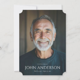 Modern Order of Service Memorial-programma Kaart