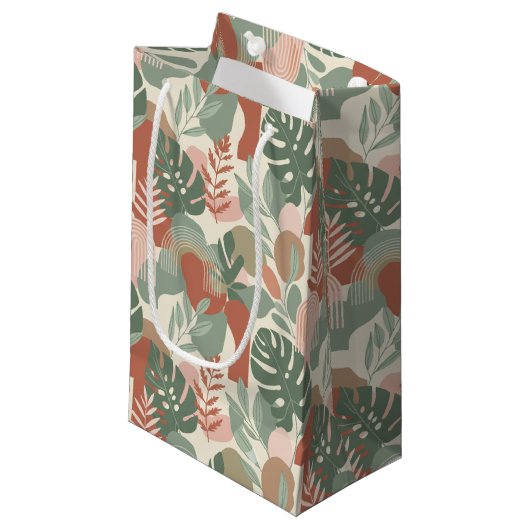 Modern Organic Abstract Harmony Seamless Pattern Klein Cadeauzakje (Voorkant Gekanteld)