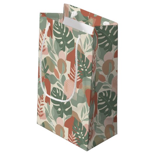 Modern Organic Abstract Harmony Seamless Pattern Klein Cadeauzakje (Achterkant Gekanteld)