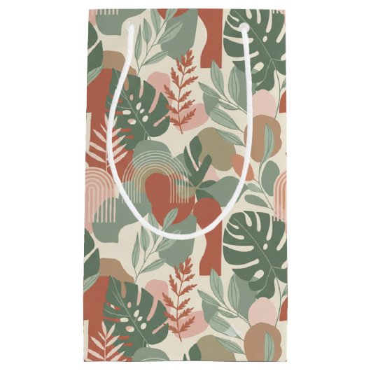 Modern Organic Abstract Harmony Seamless Pattern Klein Cadeauzakje (Voorkant)