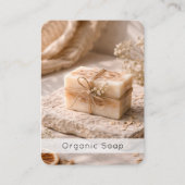 Modern Organic Handmade Soap QR Code Photo Visitekaartje (Voorkant)
