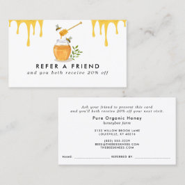 Modern Organic Honey Boerderij Aanbevelingskaartje