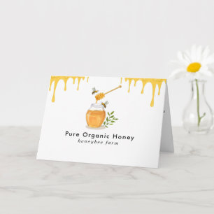 Modern Organic Honey Boerderij gevouwen Kaart