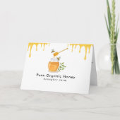 Modern Organic Honey Boerderij gevouwen Kaart (Voorkant)