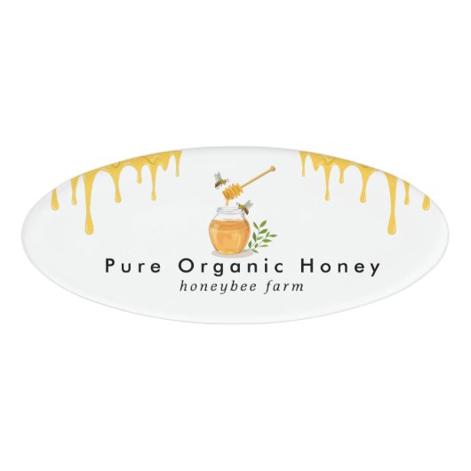 Modern Organic Honey Boerderij Naambadge (Voorkant)