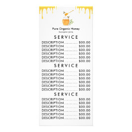 Modern Organic Honey Boerderij Reclamekaart