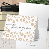 Modern Organic Safari dierenprint Baby shower Bedankkaart