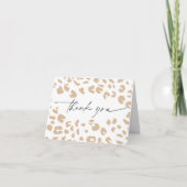 Modern Organic Safari dierenprint Baby shower Bedankkaart (Voorkant)