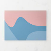 Modern Organic Sunset Water Ocean Wedding Drieluik Uitnodiging (Cover)