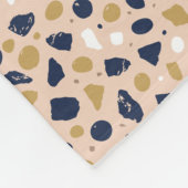 Modern Organic Terrazzo | Abstract Stone Mosaic Fleece Deken (Hoek)