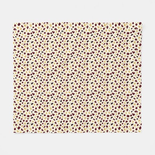 Modern Organic Terrazzo | Abstract Stone Mosaic Fleece Deken (Voorkant (Horizontaal))
