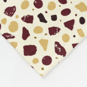 Modern Organic Terrazzo | Abstract Stone Mosaic Fleece Deken (Hoek)