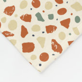 Modern Organic Terrazzo | Abstract Stone Mosaic Fleece Deken (Hoek)