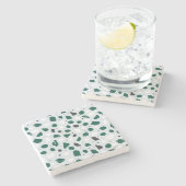 Modern Organic Terrazzo | Abstract Stone Mosaic Stenen Onderzetter (Zijkant)