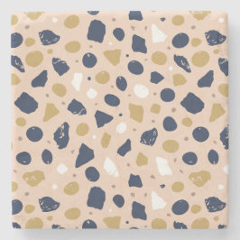 Modern Organic Terrazzo | Abstract Stone Mosaic Stenen Onderzetter
