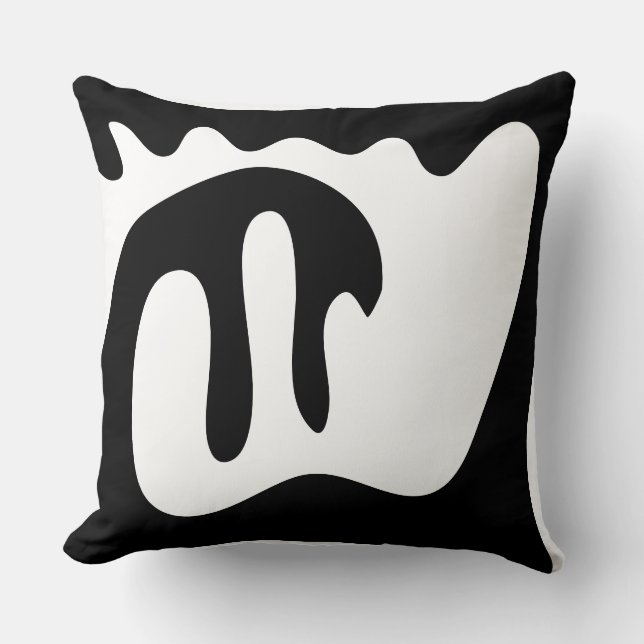 Modern Organisch Abstract golvend Kussen (Voorkant)