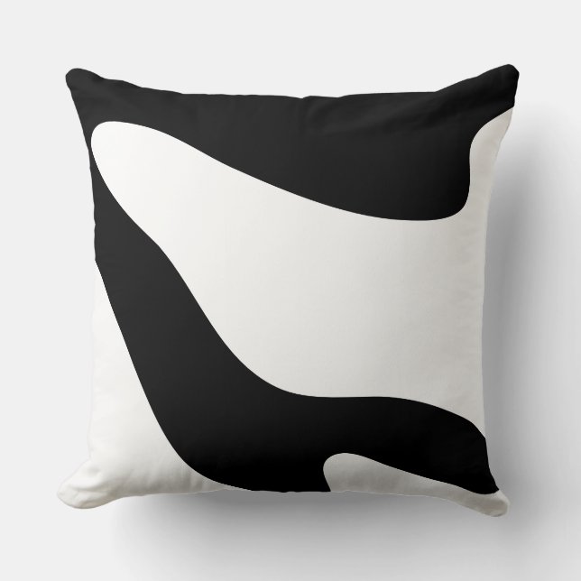 Modern Organisch Abstract golvend Kussen (Voorkant)