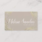 Modern organisch Pampas Hand Drawn Natural Gold Visitekaartje (Voorkant)