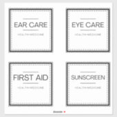 Modern Organization Labels for Bath (Vel)