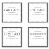 Modern Organization Labels for Bath (Voorkant)