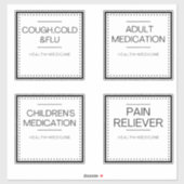 Modern Organization Labels for Bath (Vel)