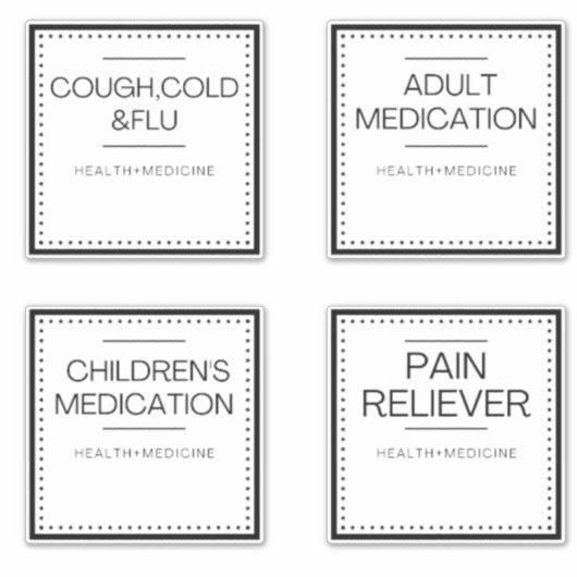 Modern Organization Labels for Bath (Voorkant)