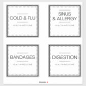 Modern Organization Labels for Bath (Vel)